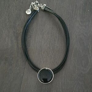 Ralph Lauren Black and Silver Pendant Necklace